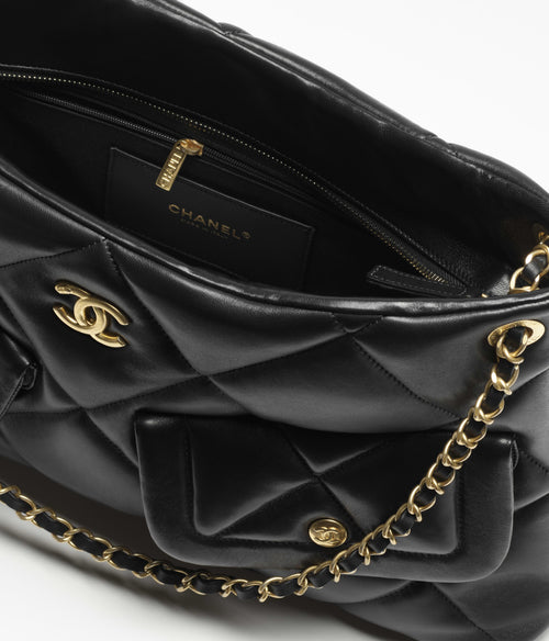 Chnl Leather Chain Shoulder Flap Bag